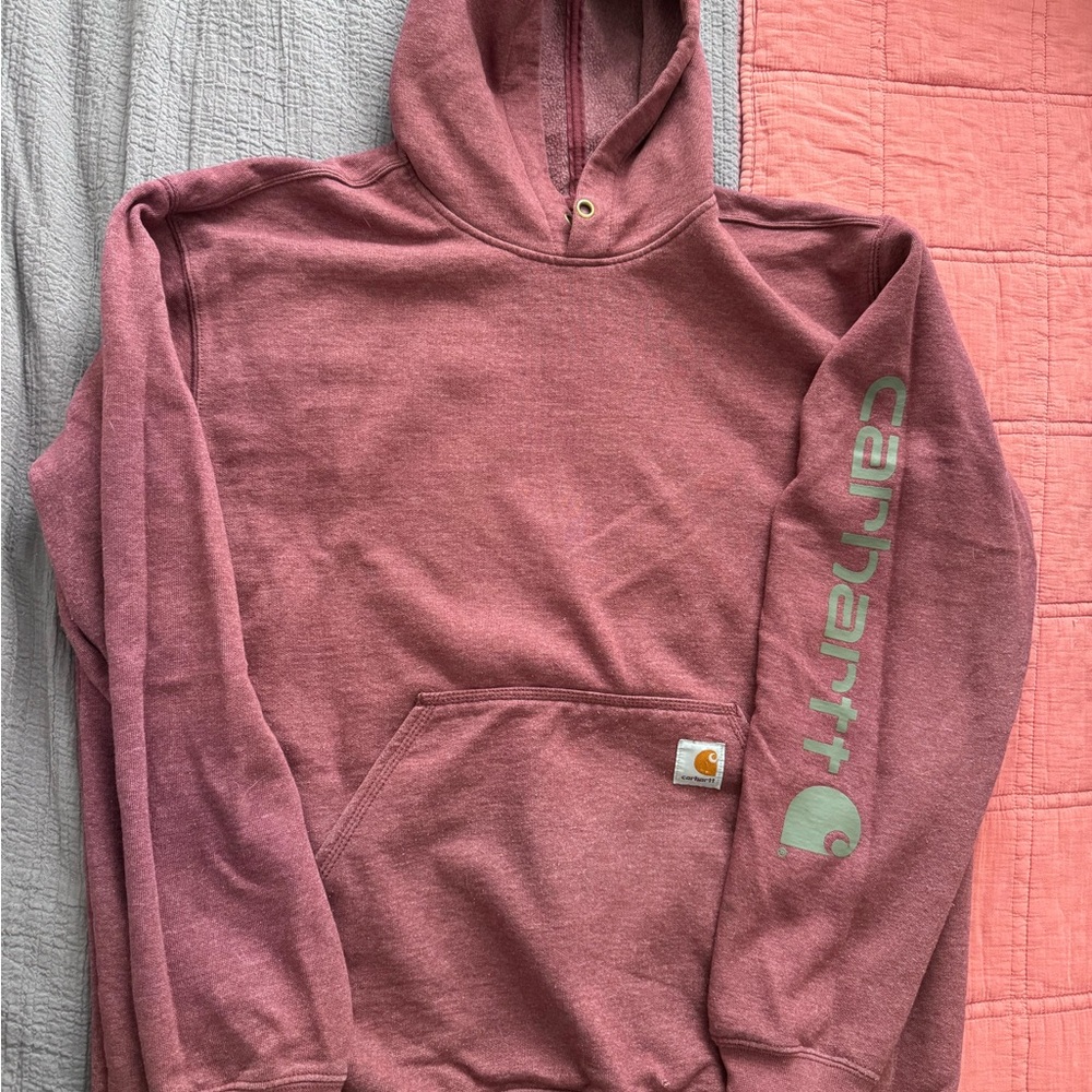 Carhartt Men's Burgundy Hoodie Sweater